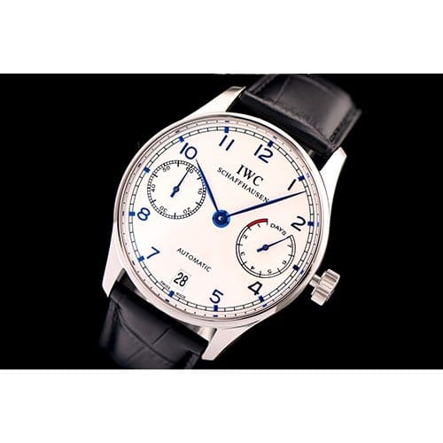 IWC 아이더블유씨 포르투기스 세븐데이즈 IW500704（실버케이스&블루핸즈)