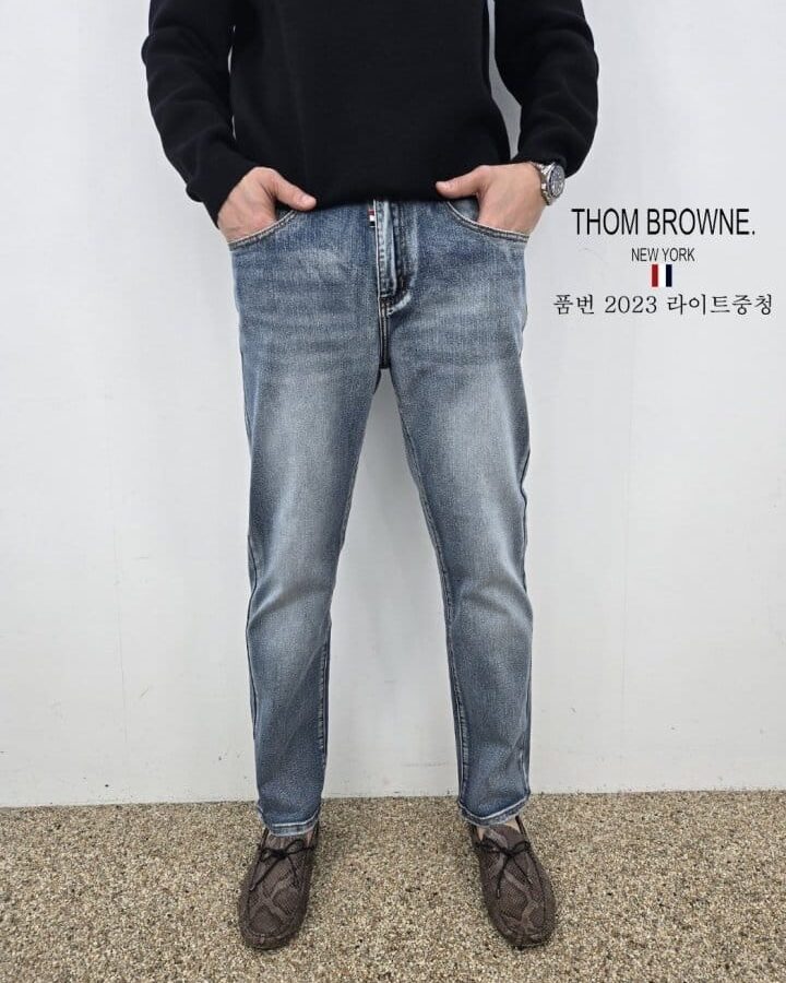 THOM BROWNE 톰브라운 슬림 청바지
