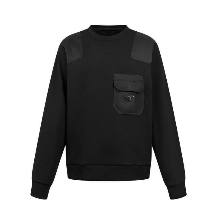 PRADA 프라다 리나일론 디테일 스웨트 셔츠
