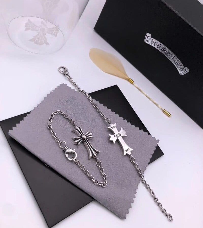 CHROME HEARTS 크롬하츠 여성용 925실버 팔찌 17~21cm