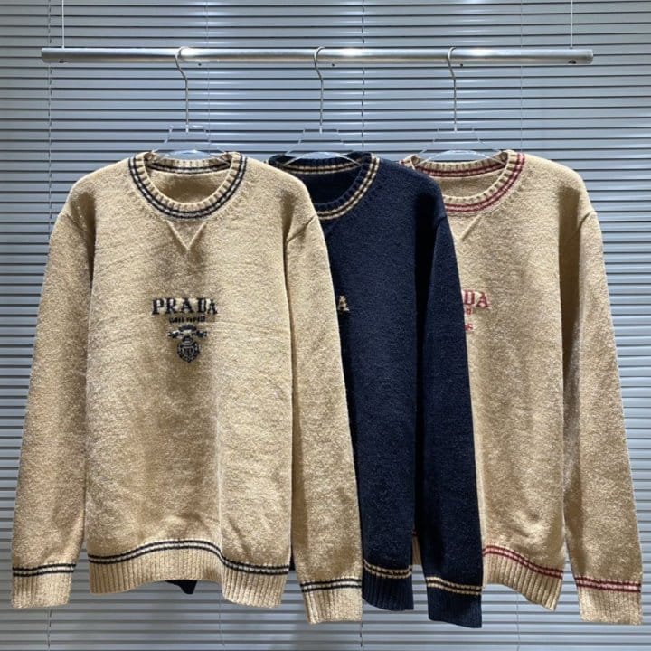 PRADA 프라다 밀라노 로고 니트
