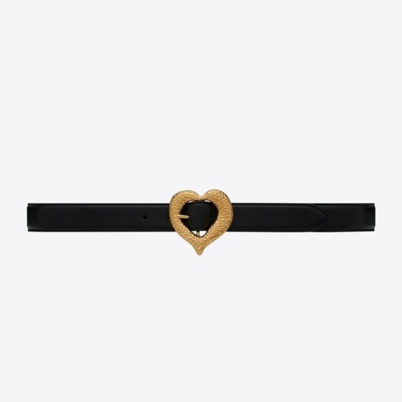 SAINT LAURENT 생로랑 양가죽 하트 벨트 650322 (30mm) 2COLOR