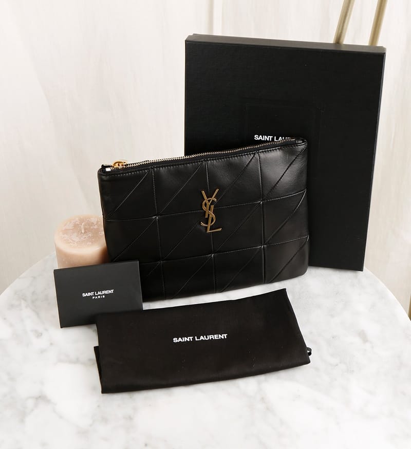 SAINT LAURENT 생로랑 제이미 금장 로고 미니 클러치백