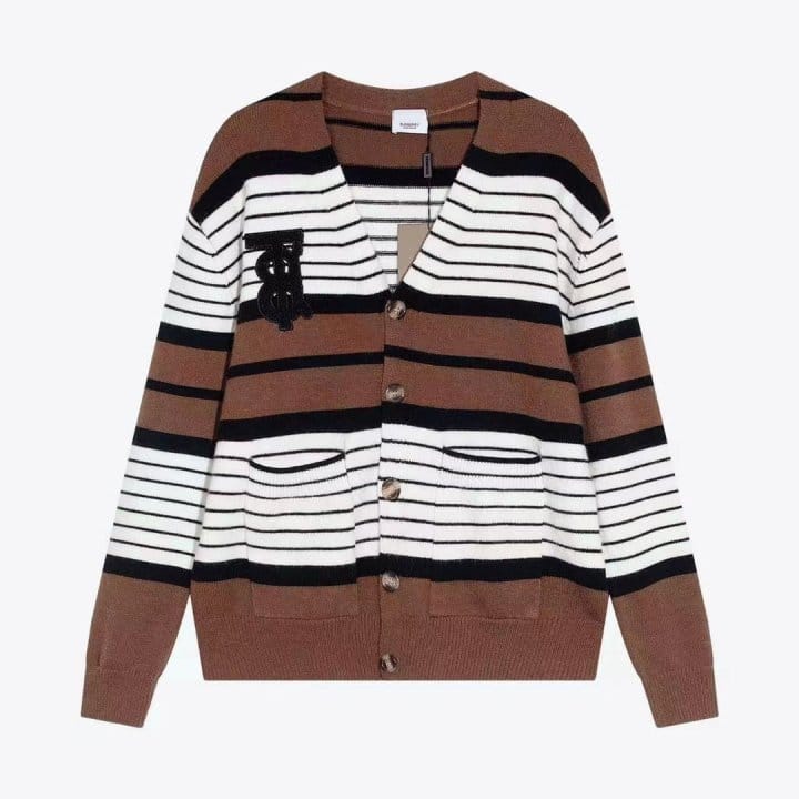 BURBERRY 버버리 만조니 스트라이프 가디건