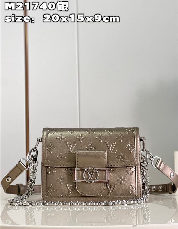 LOUIS VUITTON 루이비통 미니 도핀 라이트 골드 M21740