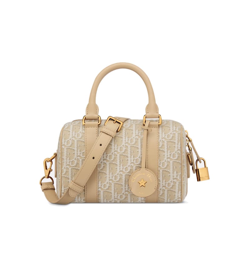 DIOR 디올 오블리크 자카드 그루브 보스턴백