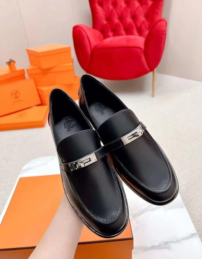HERMES 에르메스 남성 블랙 데스틴 로퍼