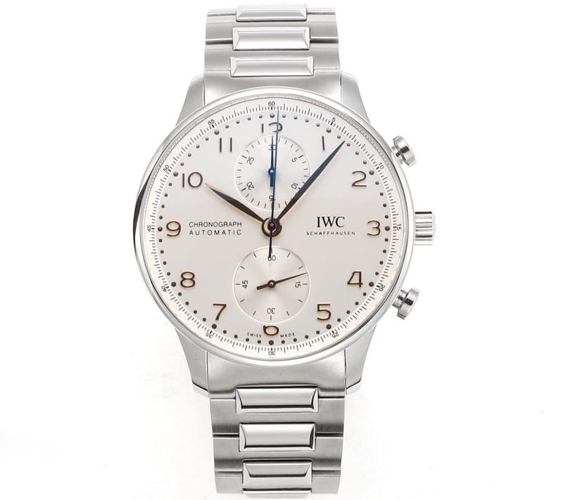 IWC 아이더블유씨 포르투기저 크로노그래프 화이트/로즈골드 다이얼 스틸 SS브레이슬릿 40mm IW371605