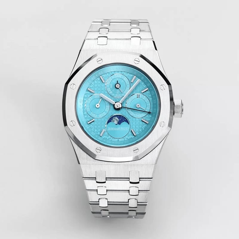 AUDEMARS PIGUET 오데마피게 로얄오크 퍼페츄얼 티파니 블루 스틸 26574
