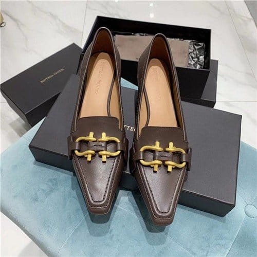 BOTTEGA VENETA 보테가베네타 키튼 힐 송치 가죽 로퍼 굽높이4.5CM BV90610-5 2020/신상