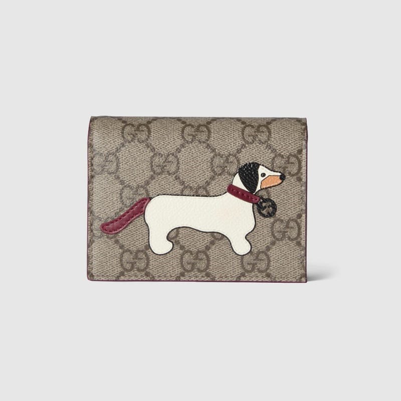 GUCCI 구찌 도그 디테일 GG 미니 반지갑 818767