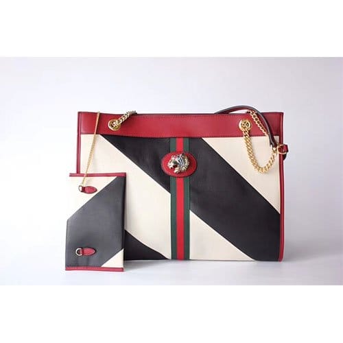 GUCCI 구찌 캔버스 타이거헤드 라지 토트백 537219-1