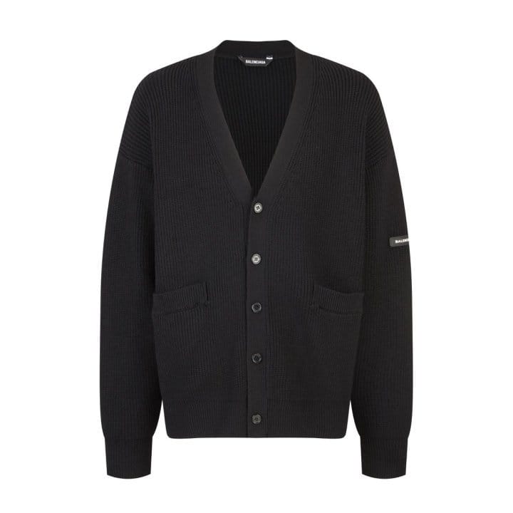 BALENCIAGA 발렌시아가 로고 패치 울 가디건 2COLOR