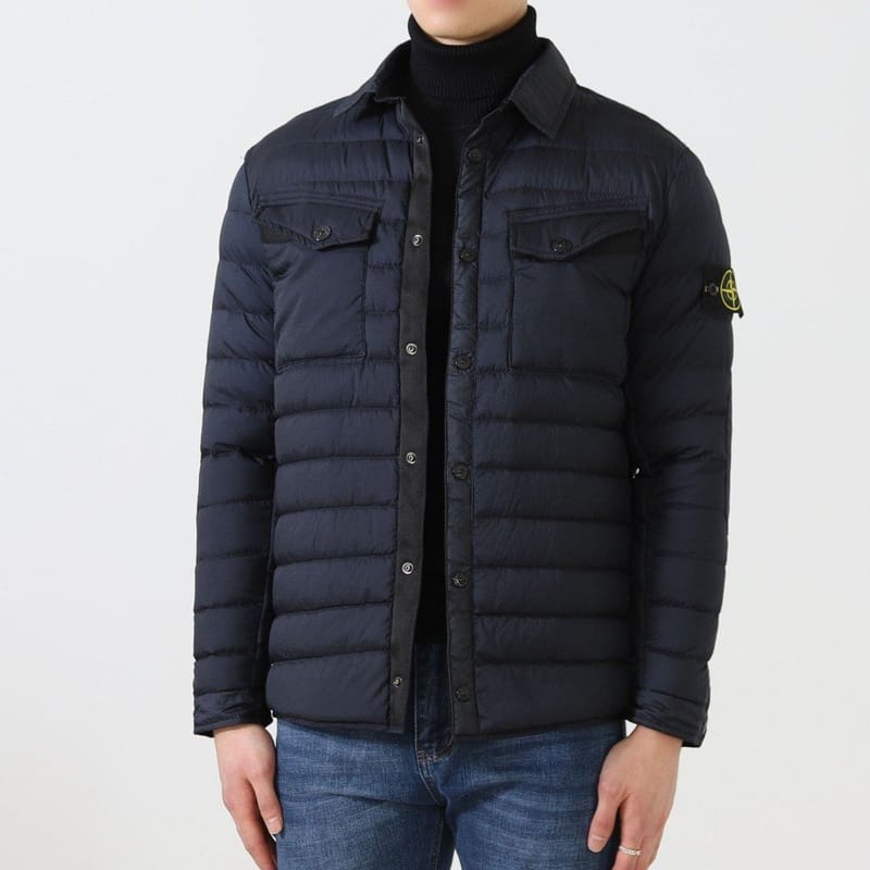 STONE ISLAND 스톤아일랜드 퀄팅 나일론 경량 다운 셔킷 5COLOR