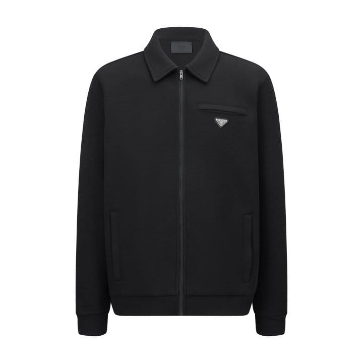 PRADA 프라다 새틴 저지 텍스처 자켓