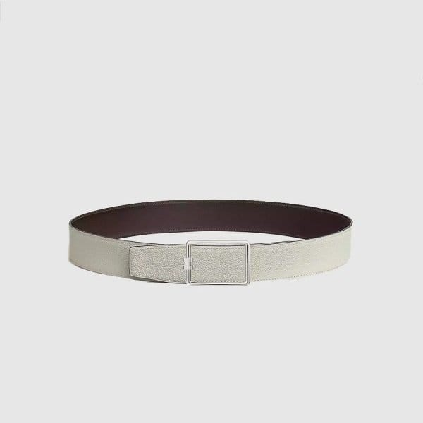 HERMES 에르메스 Tube H 벨트 버클 리버서블 가죽 스트랩 (금장/은장)