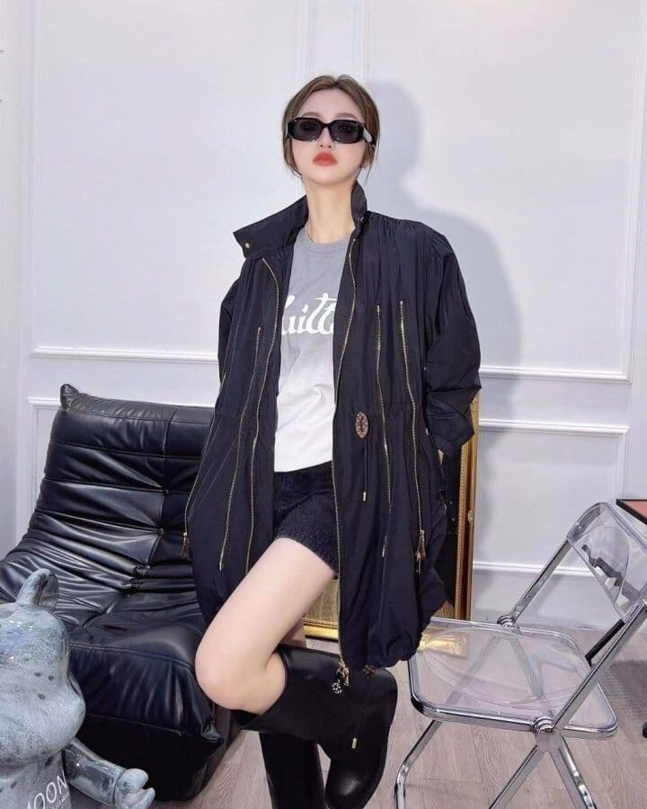 LOUIS VUITTON 루이비통 지퍼 야상 벨트포함