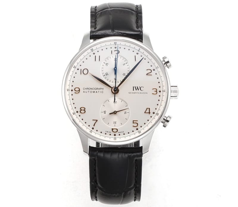 IWC 아이더블유씨 포르투기저 크로노 화이트/로즈골드 다이얼 레더스트랩