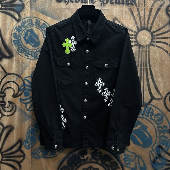 CHROME HEARTS 크롬하츠 워크독 크로스 패치 셔츠 자켓