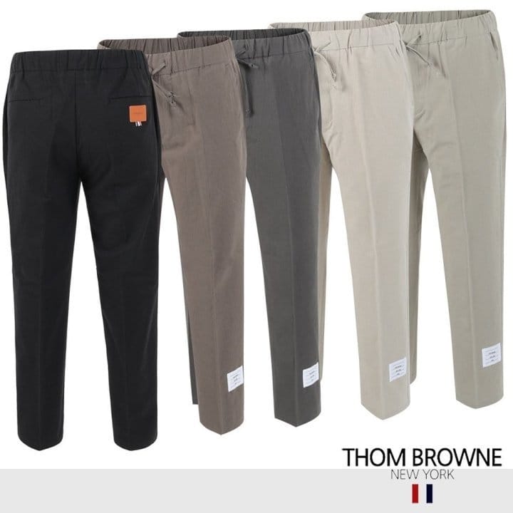 THOM BROWNE 톰브라운 코튼 밴딩 팬츠