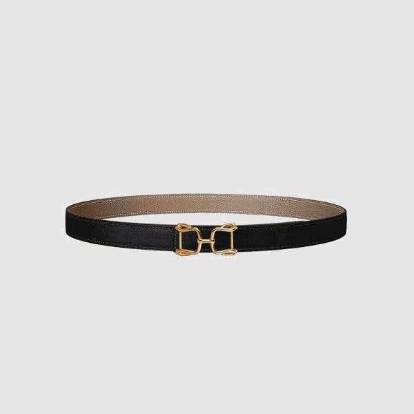 HERMES 에르메스 아라베스크 벨트 버클 리버서블 가죽 스트랩