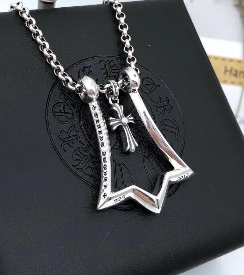 CHROME HEARTS 크롬하츠 남녀공용 925실버 목걸이 65cm
