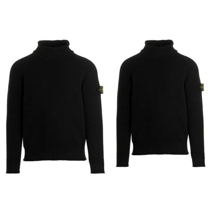 STONE ISLAND 스톤아일랜드 패치 커플 울 니트 터틀넥
