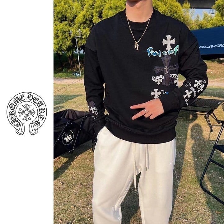 CHROME HEARTS 크롬하츠 블루 멀티 크로스 맨투맨 2COLOR