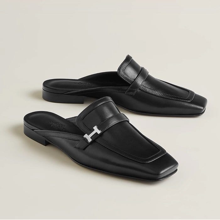 HERMES 에르메스 여성 그루피 레더 뮬 2COLOR