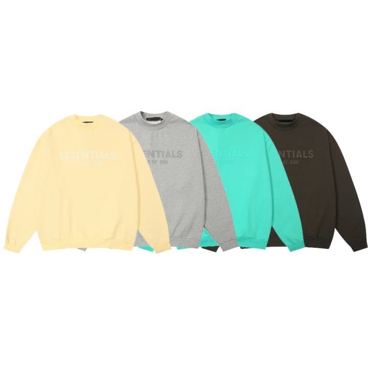 FEAR OF GOD 피어오브갓 에센셜 1828 톤온톤 로고 플리스 스웨트 셔츠