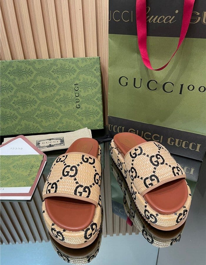 GUCCI 구찌 여성용 슬리퍼 (굽높이5.5CM) G201771 4COLOR